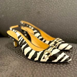 INC sling back kitten heel zebra  NEW ✨✨